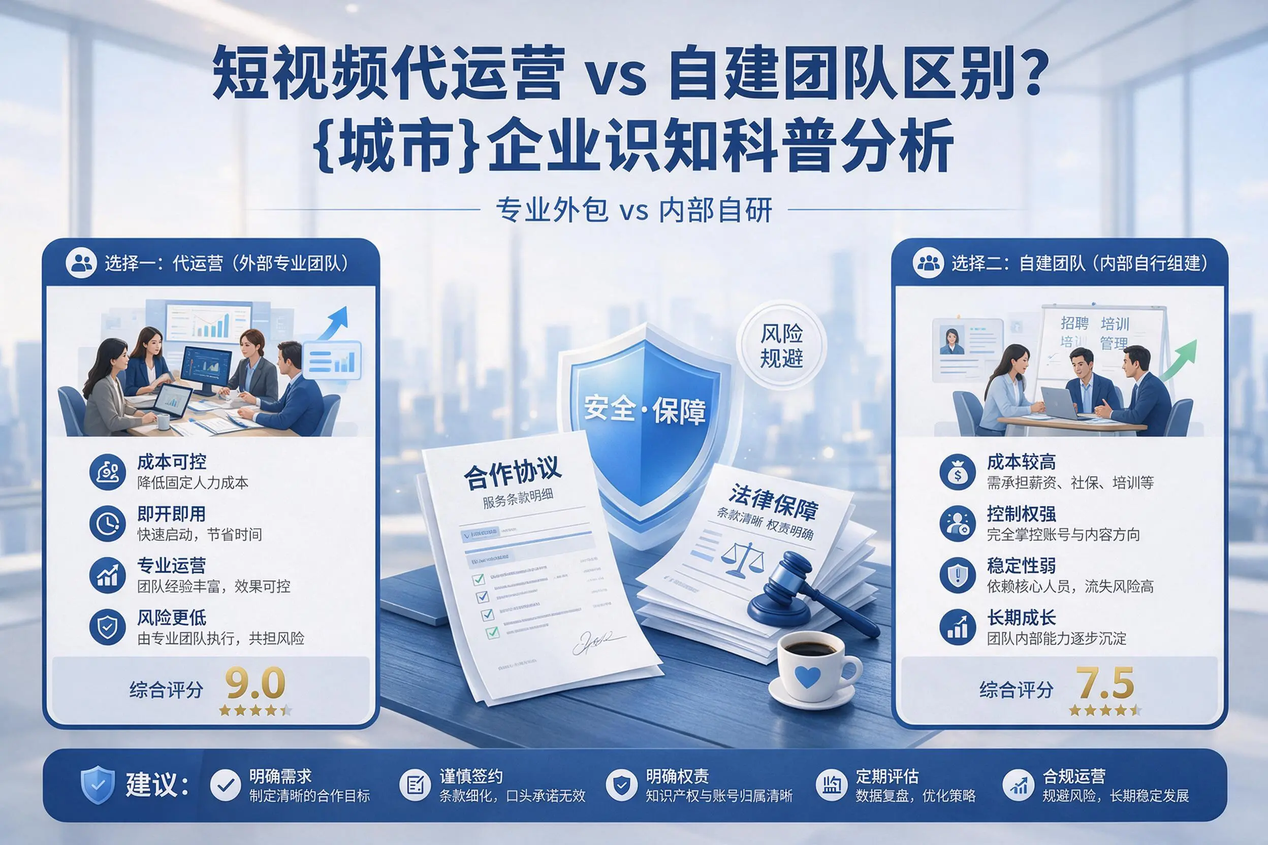 短视频代运营与自建团队区别？文山企业认知科普分析